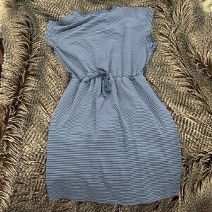 Striped Blue Casual Dress
